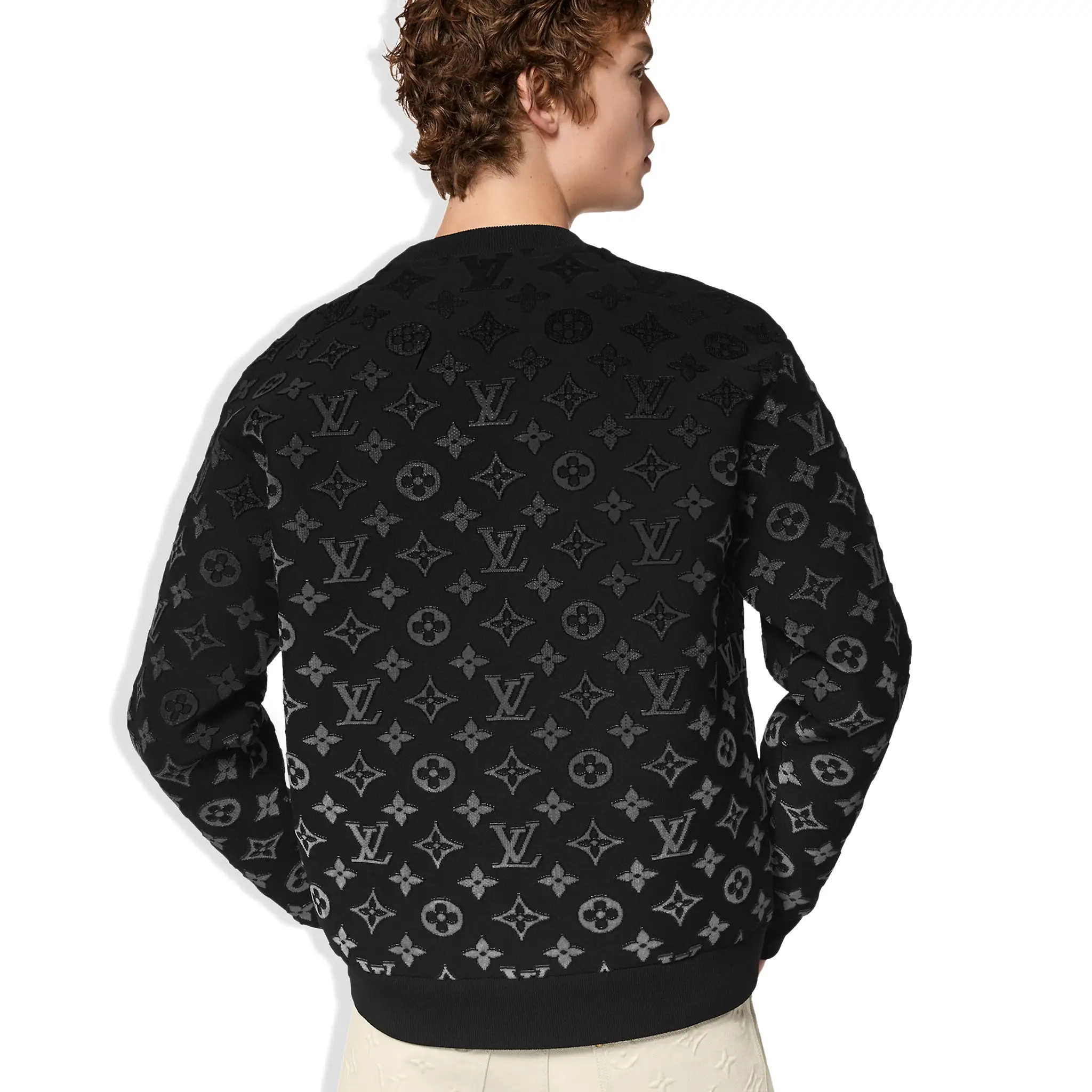 Louis Vuitton LV Monogram Gradient Fil Coupe Black Sweatshirt