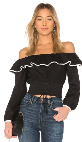 Lovers + Friends Bailey Off Shoulder Corset Top