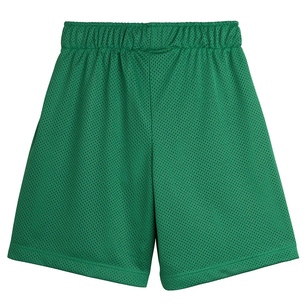 Mini Rodini Child Basketball Mesh Shorts Green