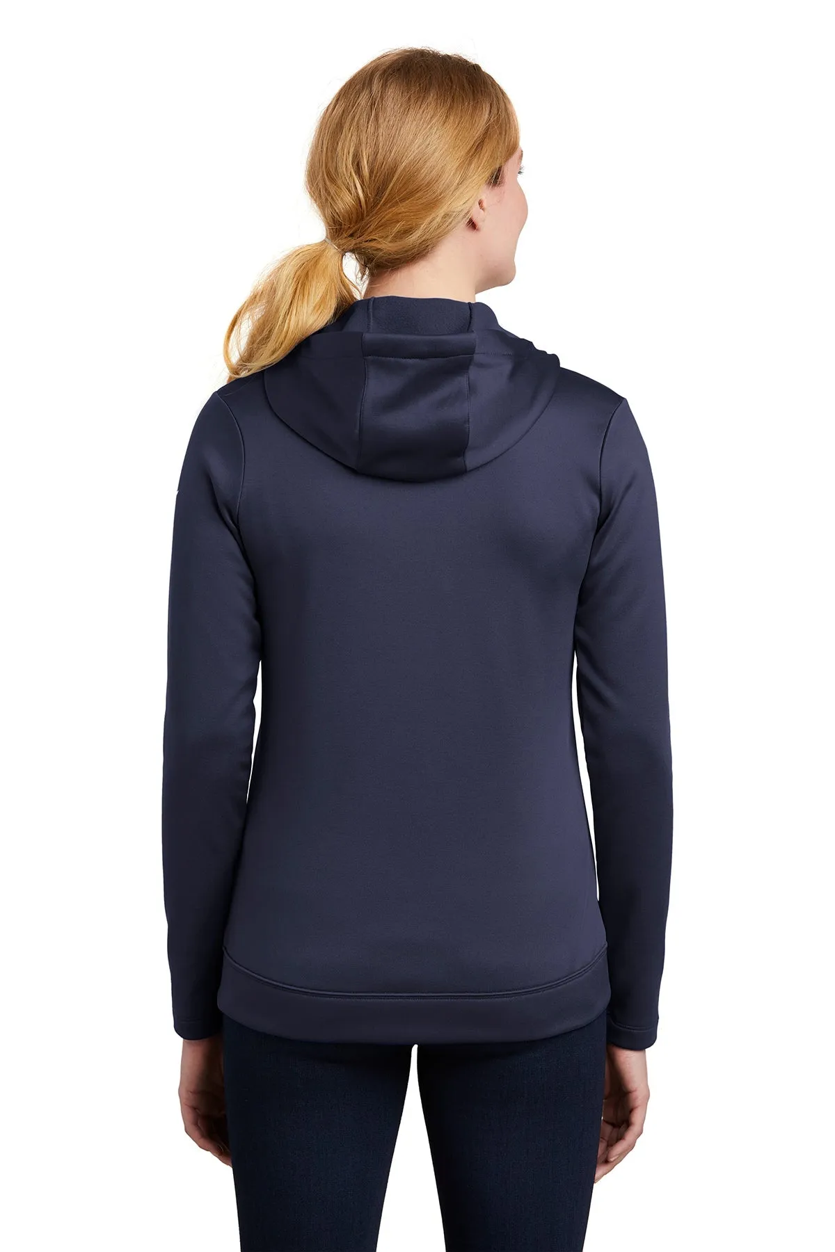 Nike Ladies ThermaFIT Customized Zip Hoodies, Midnight Navy