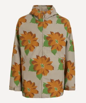 Nylon Floral Hooded Jacket