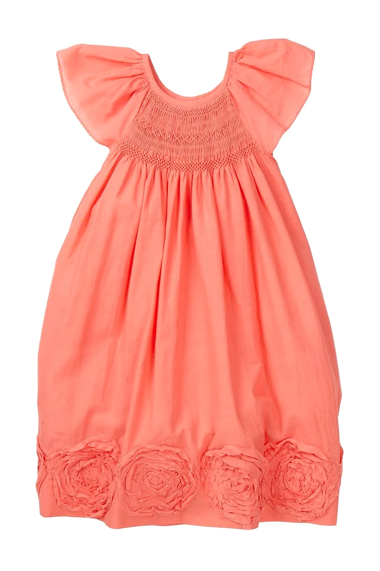 Orange Swirl Smocked Dress