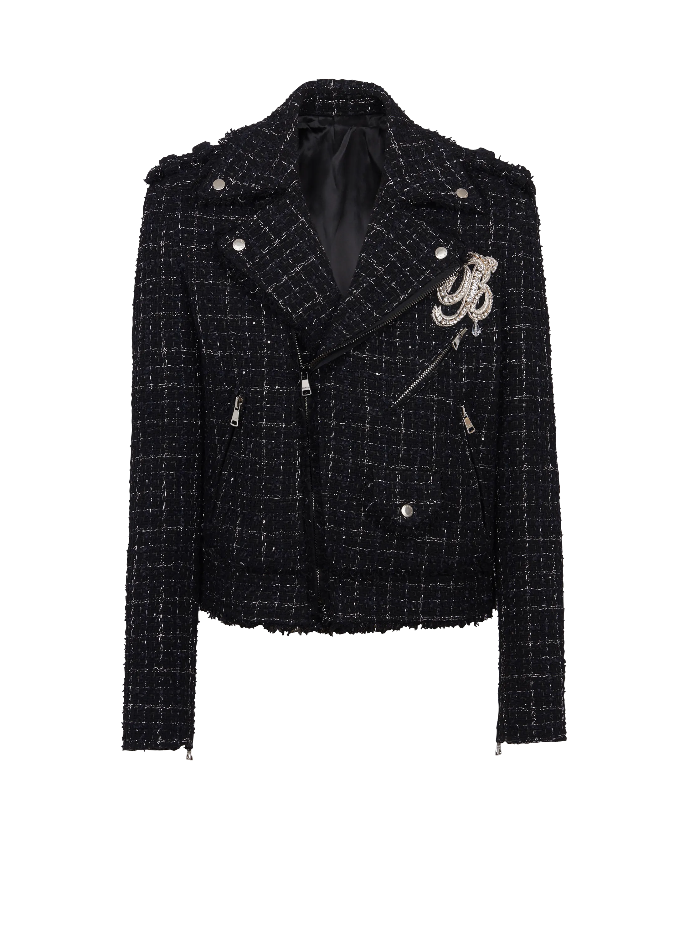 PB signature tweed biker jacket