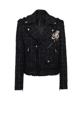 PB signature tweed biker jacket