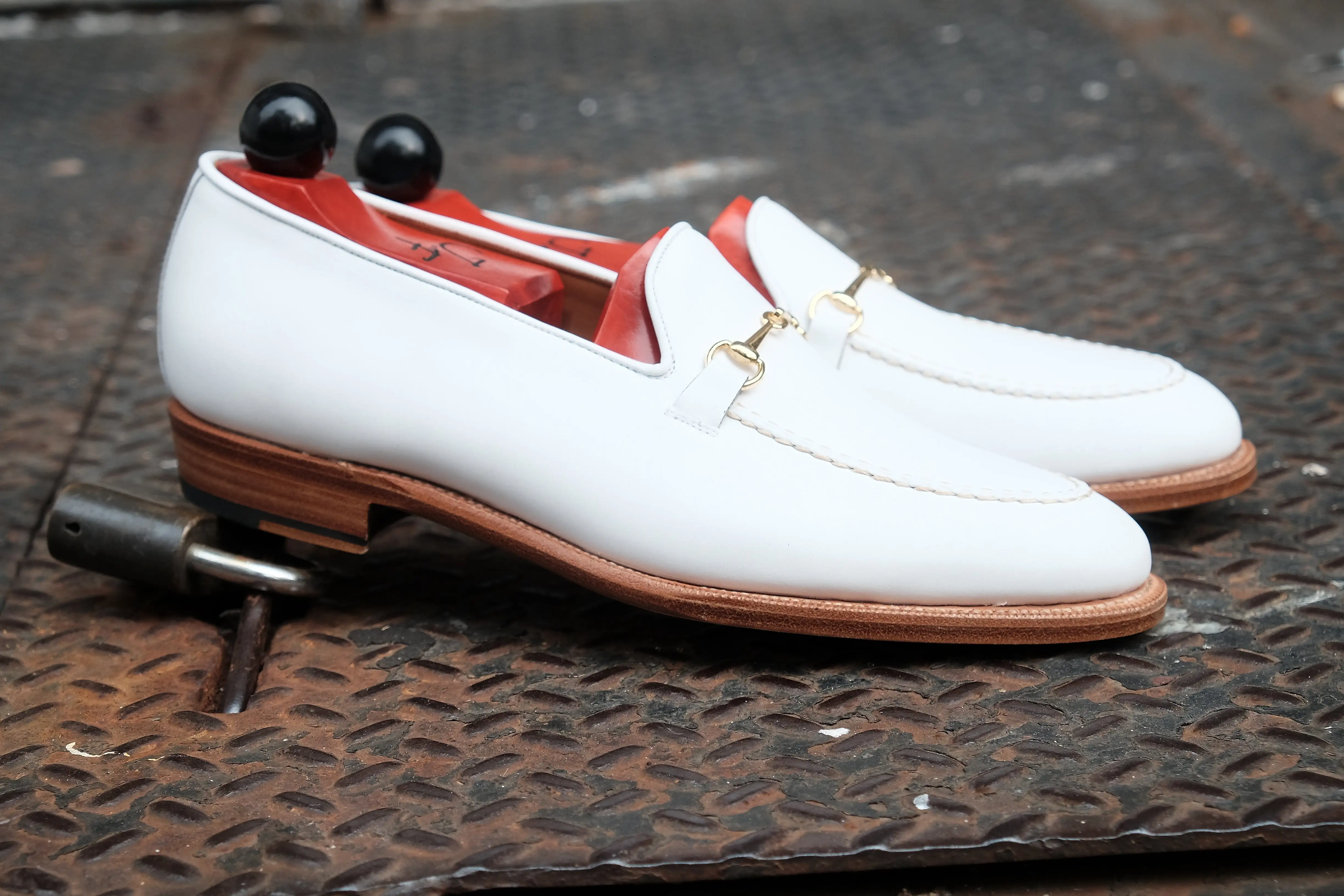 Pike - MTO - White Calf - TMG Last - Single Leather Sole