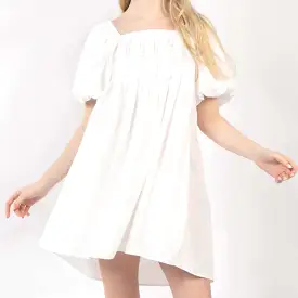 Pleated Front Babydoll Dress