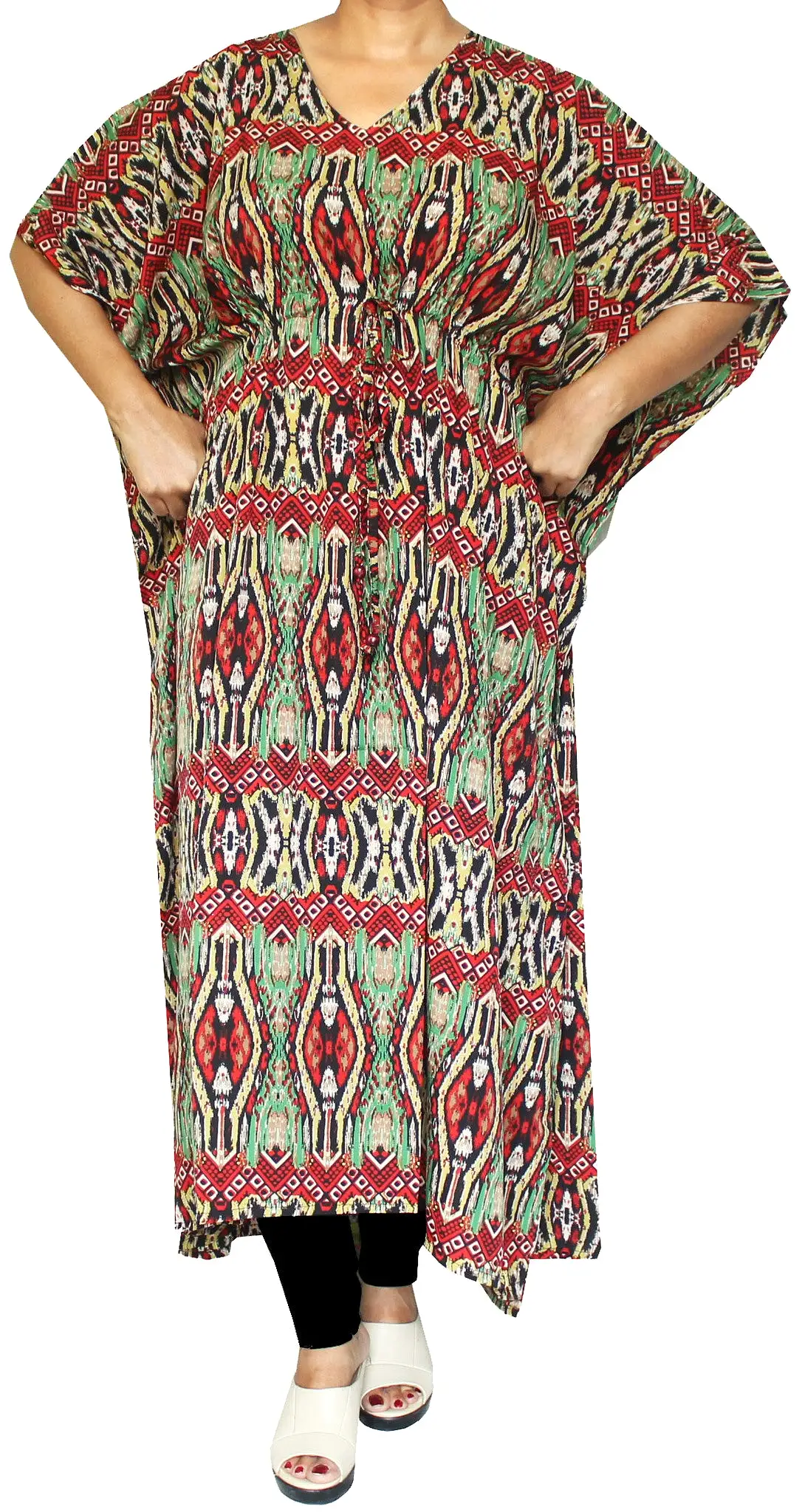 Printed Womens Caftan Loungewear Evening Dress