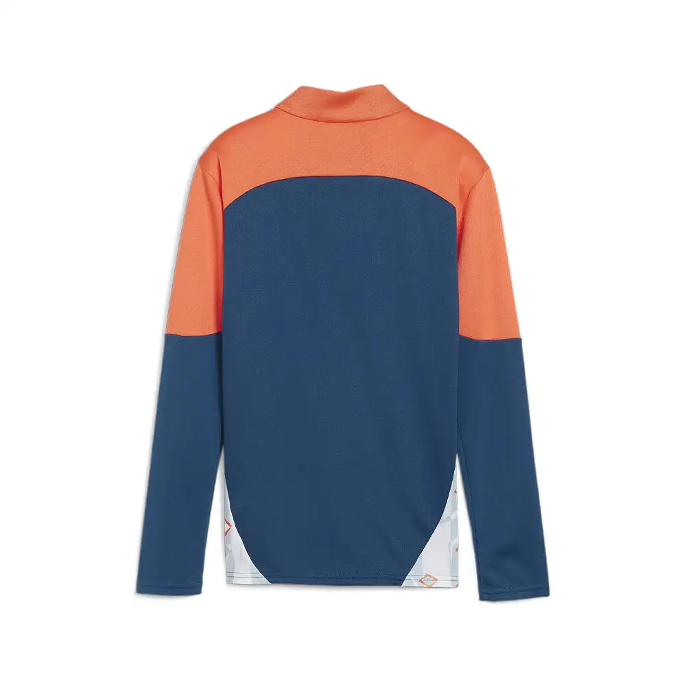 Puma Neymar Jr. Youth Creativity 1/4 Zip Top (Grey/Orange)