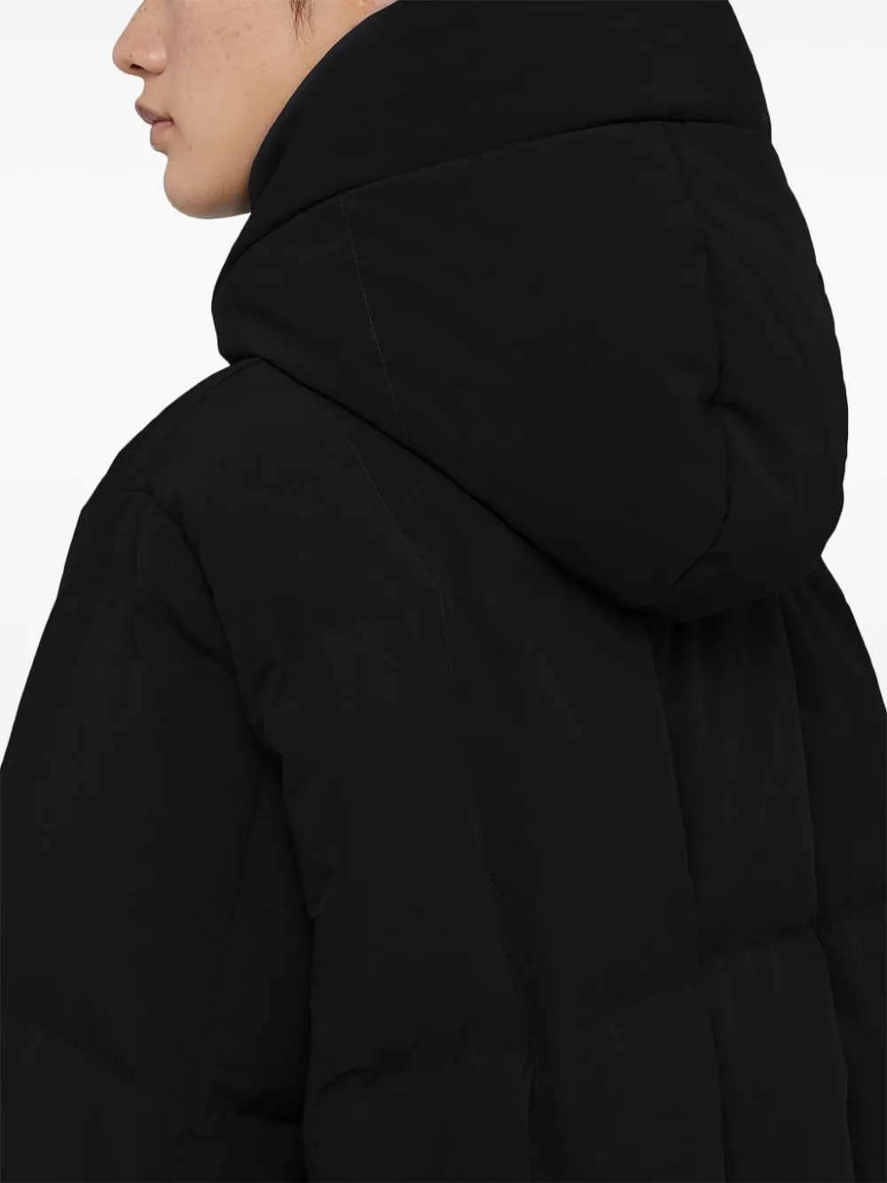 Quilted Down Jacket, black