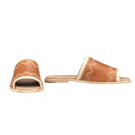 Raffia Sandal :: Brown