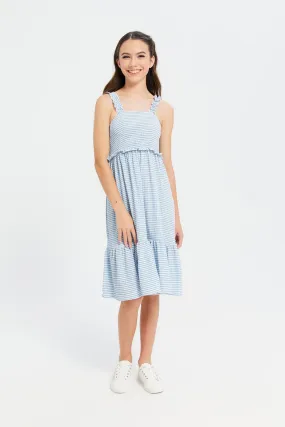 Senior Girls Blue Checkered Dress