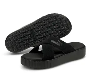 shoes Puma Platform Slide Suede - Puma Black - women´s