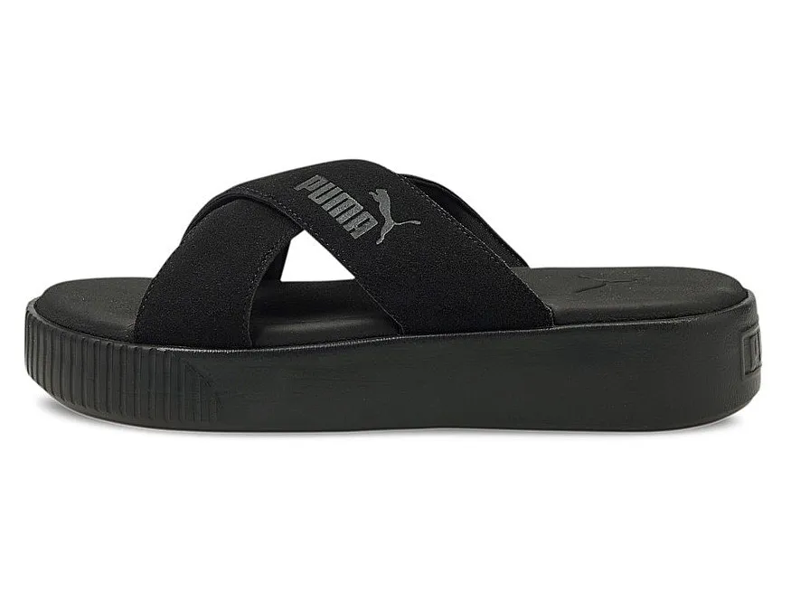 shoes Puma Platform Slide Suede - Puma Black - women´s