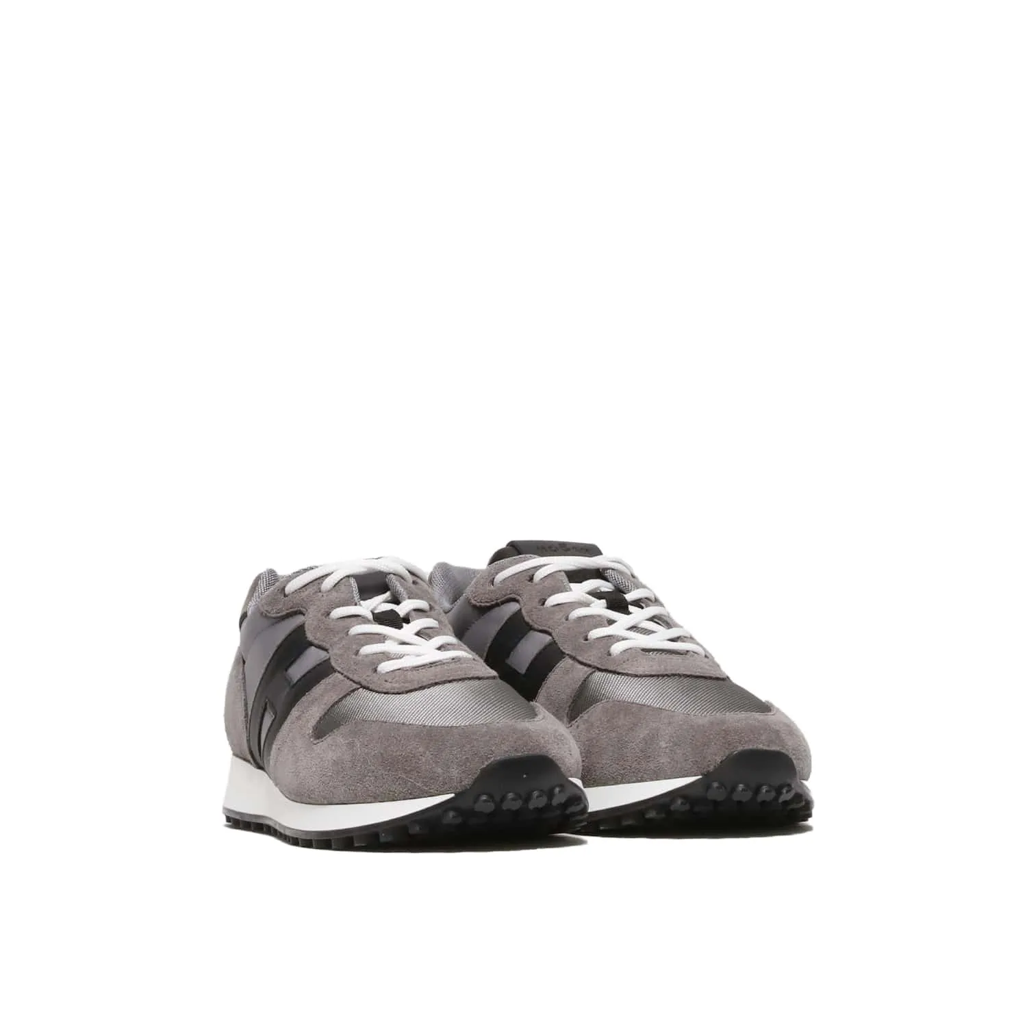 Sneakers H429 running in suede e tessuto tecnico grigio