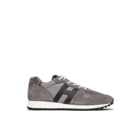 Sneakers H429 running in suede e tessuto tecnico grigio