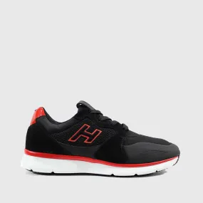 Sneakers Hogan H254 in suede e tessuto elastico nero