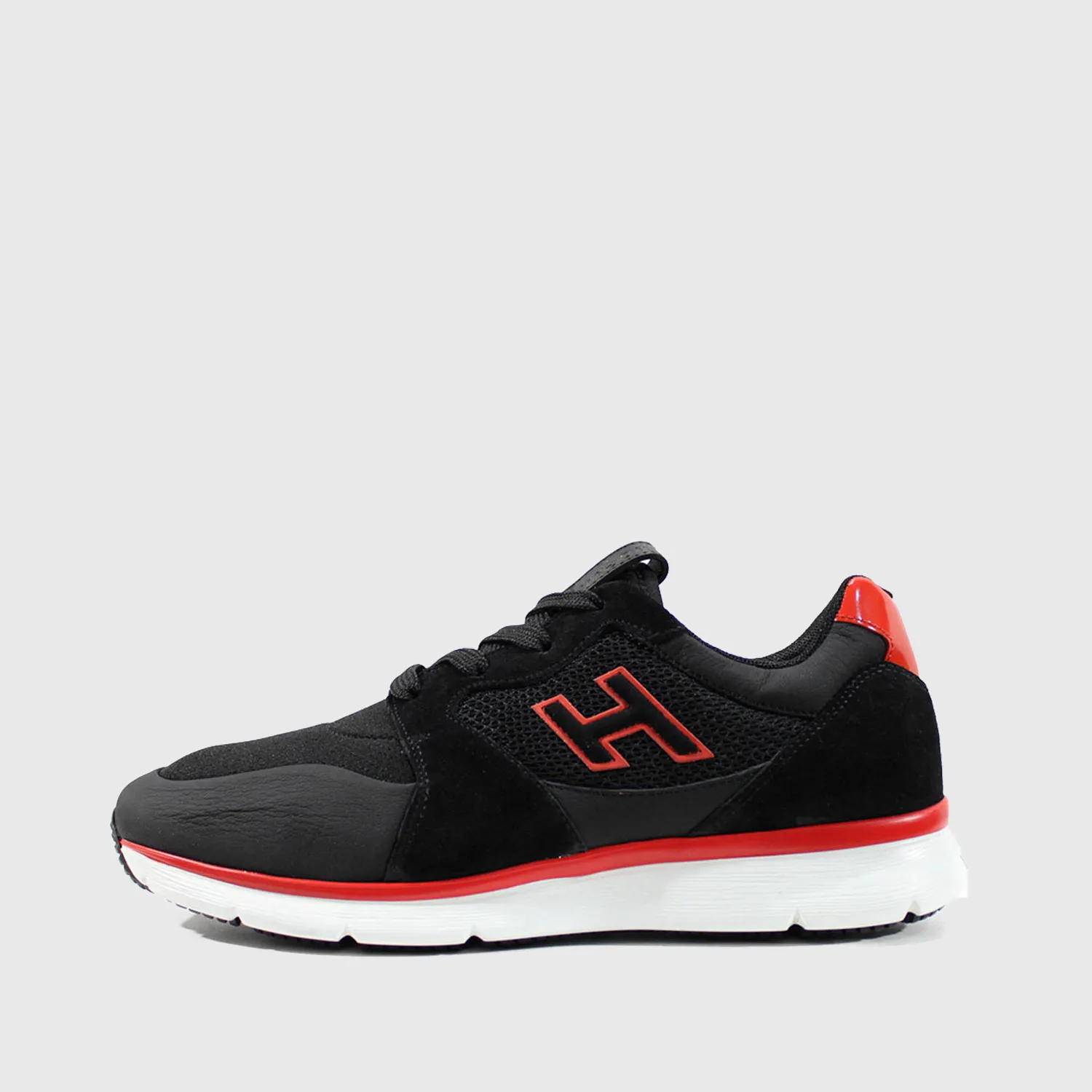 Sneakers Hogan H254 in suede e tessuto elastico nero