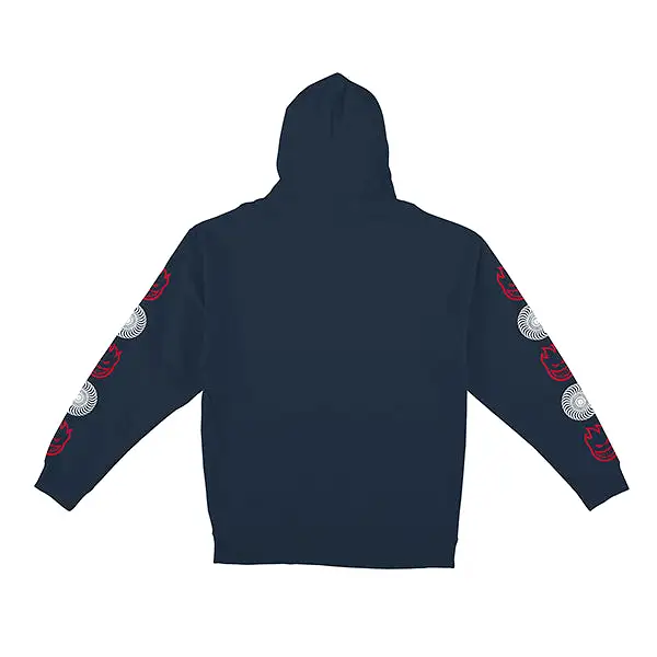 SPITFIRE OLD E COMBO SLEEVE HOOD NAVY/WHITE/RED