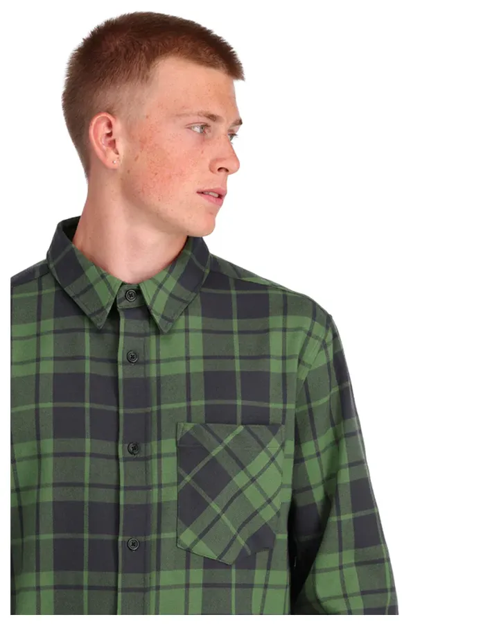 Spyder Elevation Tech Flannel Pine Plaid 2023 | Hoodies/Pullovers Mens | Snow Skiers Warehouse