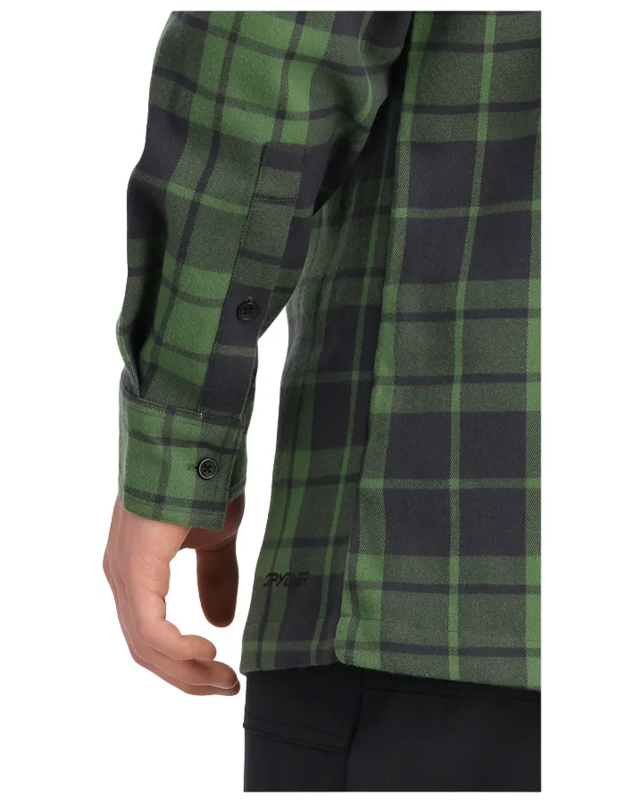 Spyder Elevation Tech Flannel Pine Plaid 2023 | Hoodies/Pullovers Mens | Snow Skiers Warehouse