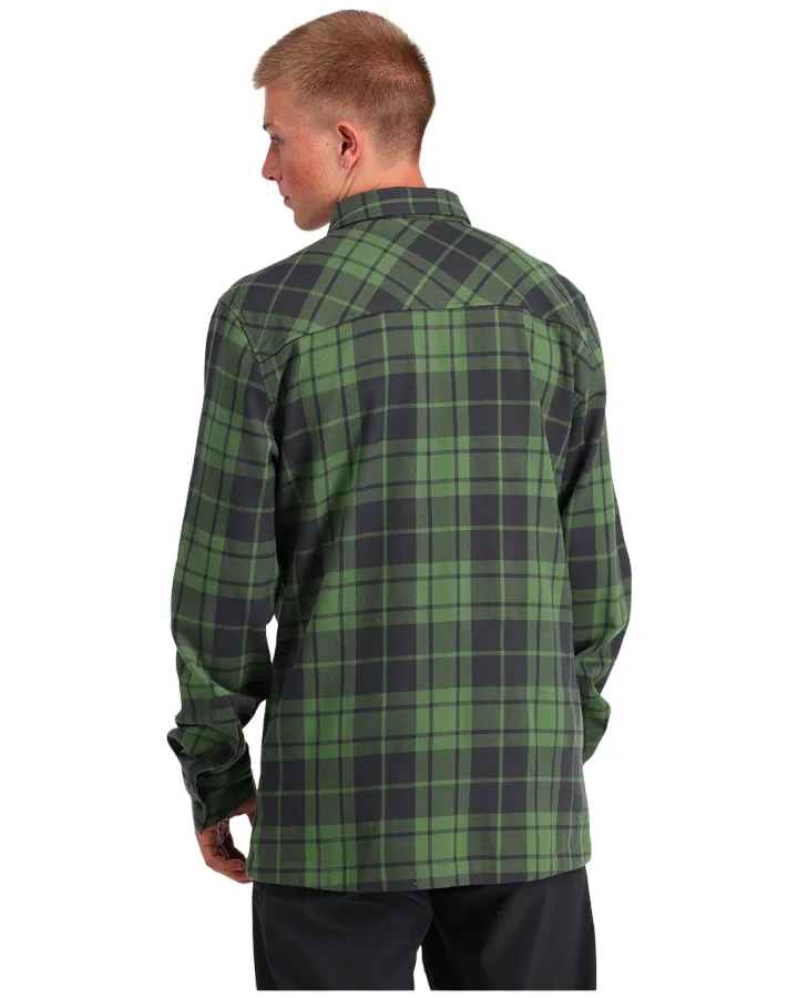 Spyder Elevation Tech Flannel Pine Plaid 2023 | Hoodies/Pullovers Mens | Snow Skiers Warehouse