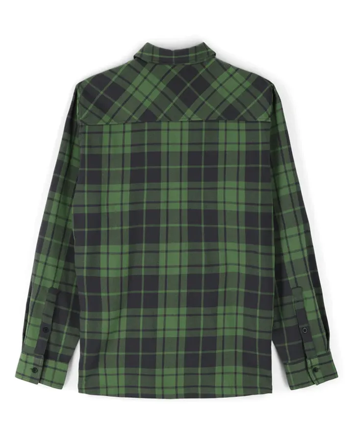 Spyder Elevation Tech Flannel Pine Plaid 2023 | Hoodies/Pullovers Mens | Snow Skiers Warehouse