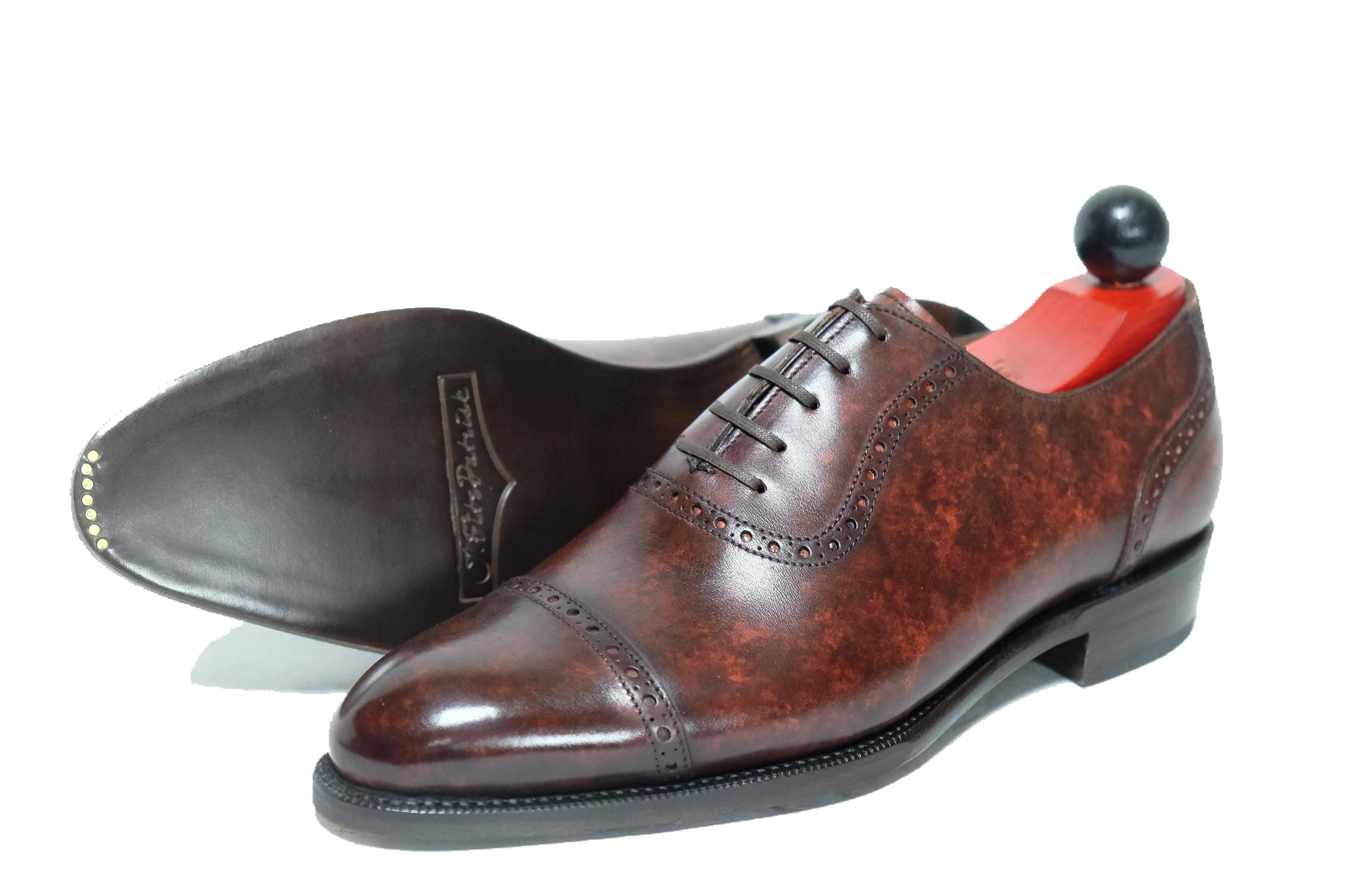 Sunnyside - MTO - Walnut Marble Patina - TMG Last - Single Leather Sole