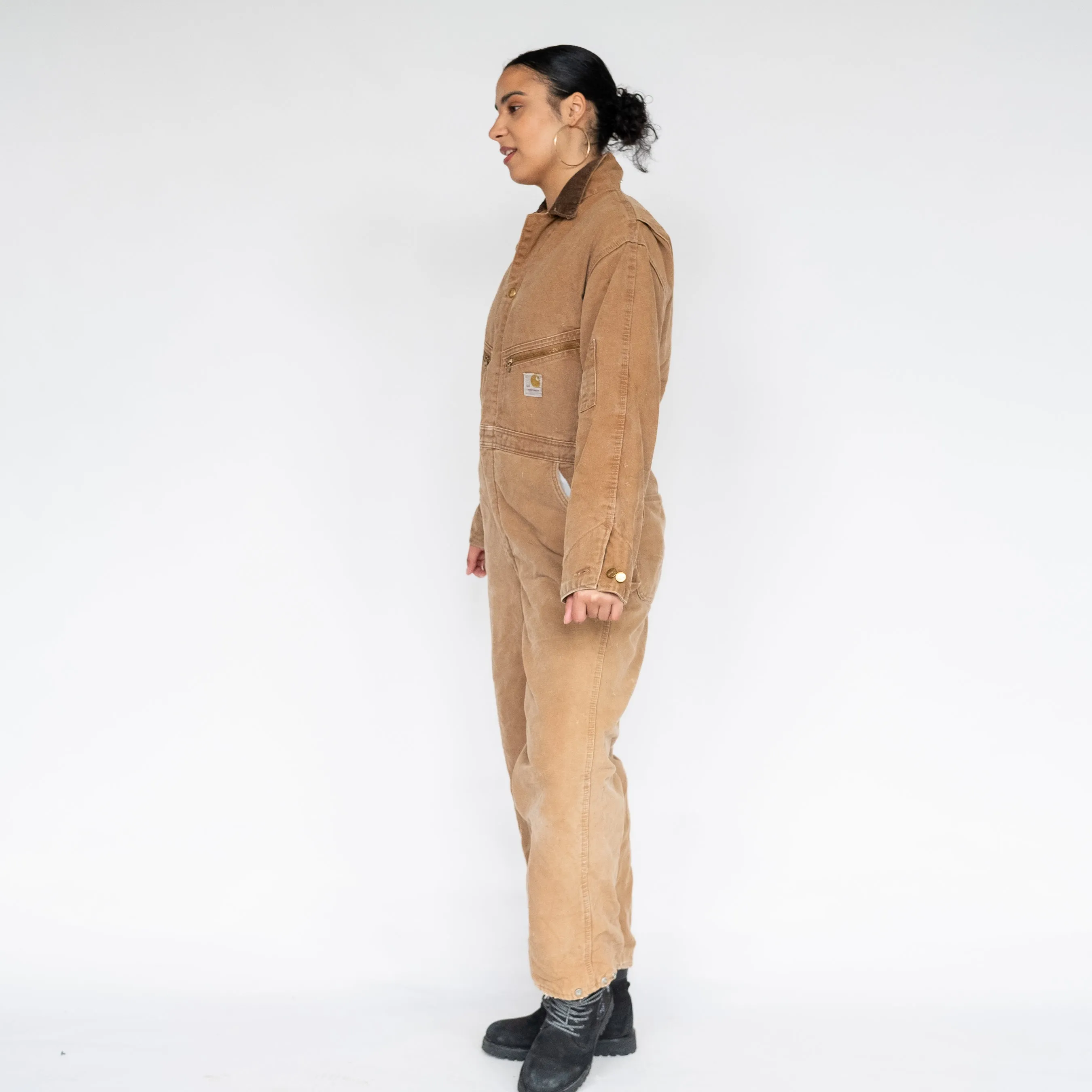 Tan 90s Carhartt Canvas Baggy Dungarees (M)