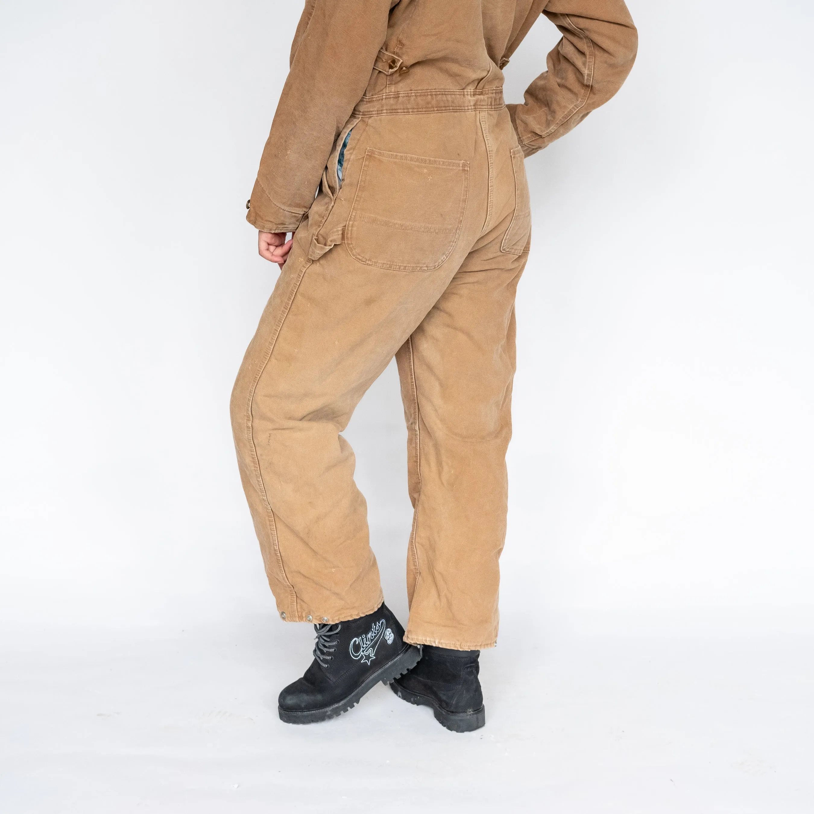 Tan 90s Carhartt Canvas Baggy Dungarees (M)