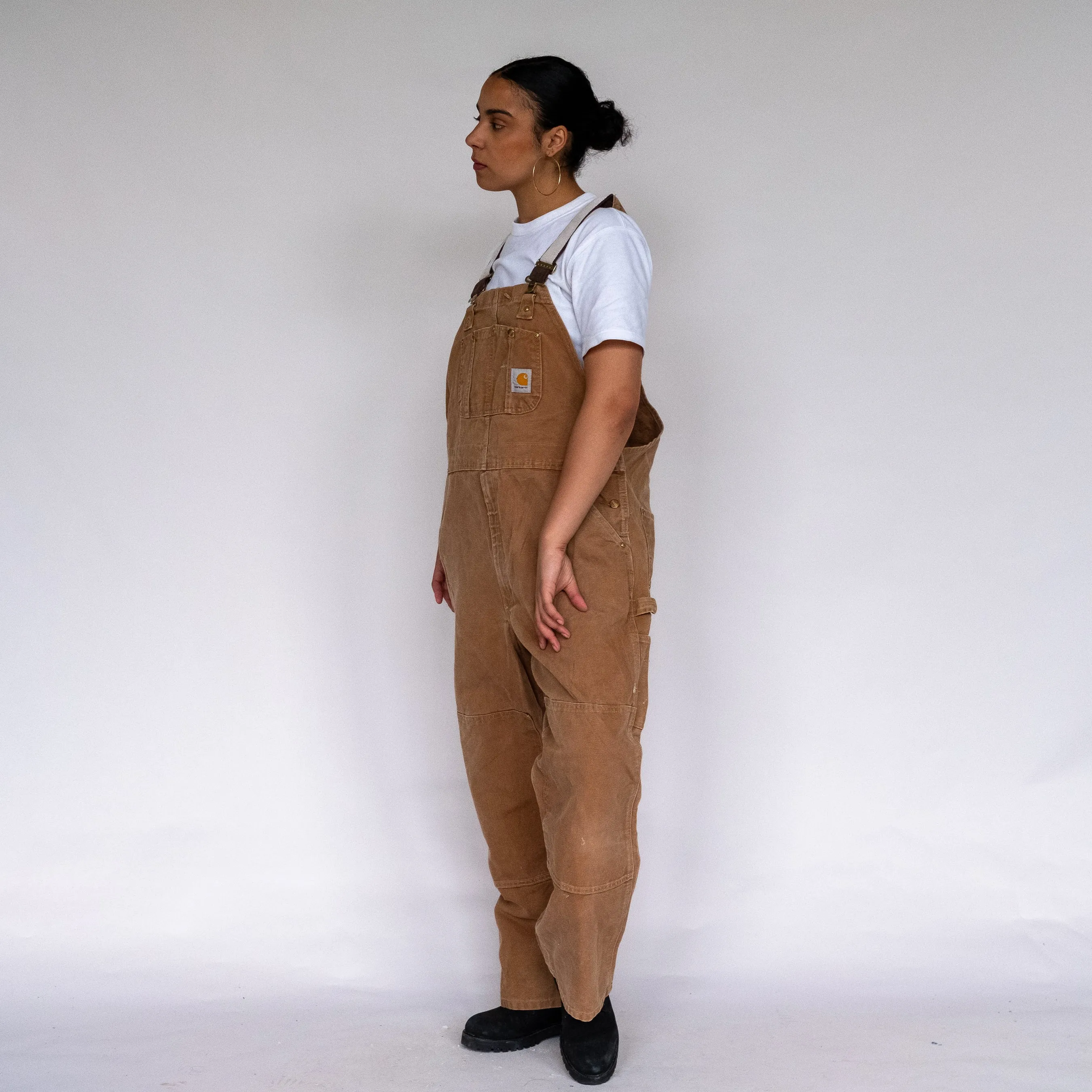 Tan 90s Carhartt Canvas Baggy Dungarees (XL)