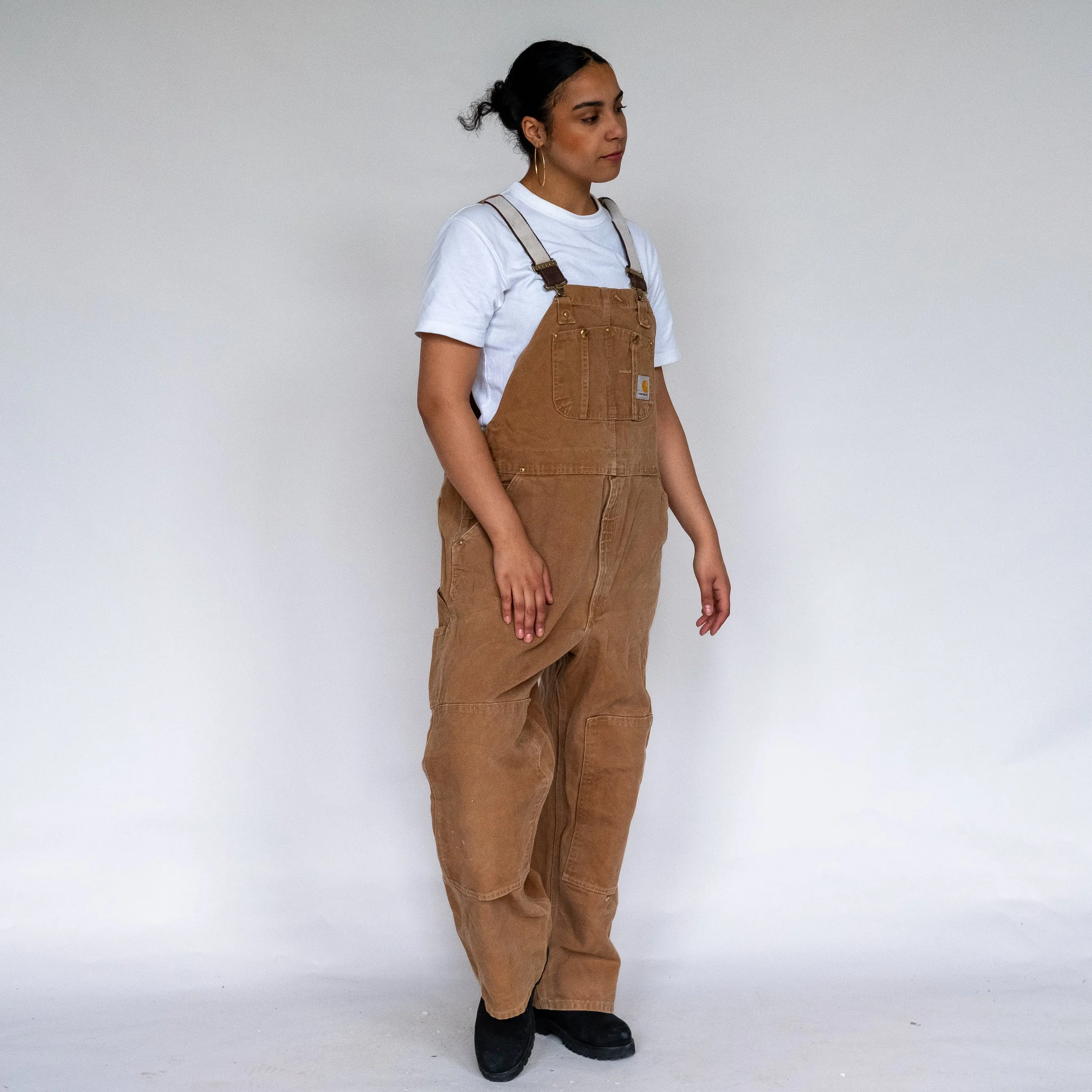 Tan 90s Carhartt Canvas Baggy Dungarees (XL)