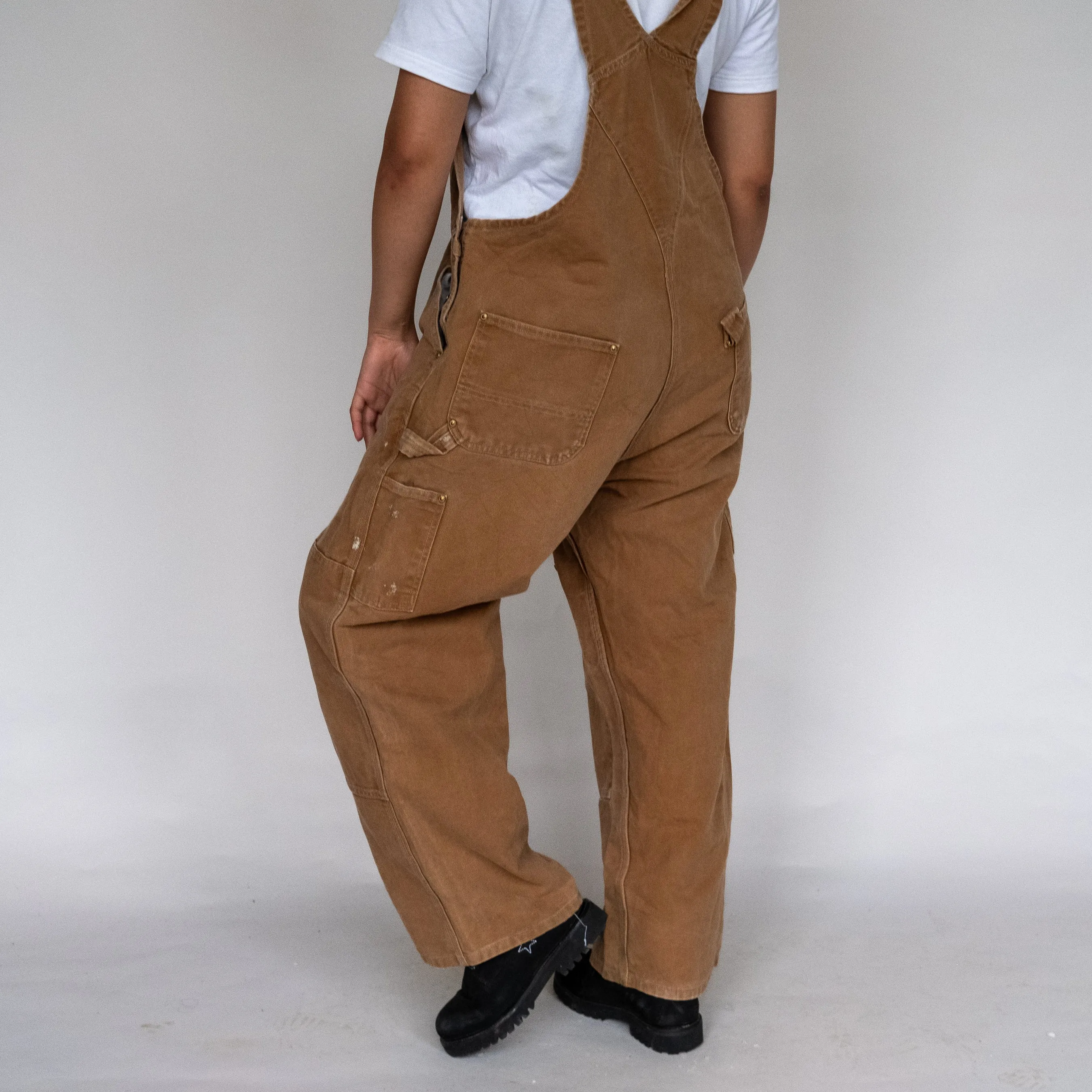 Tan 90s Carhartt Canvas Baggy Dungarees (XL)