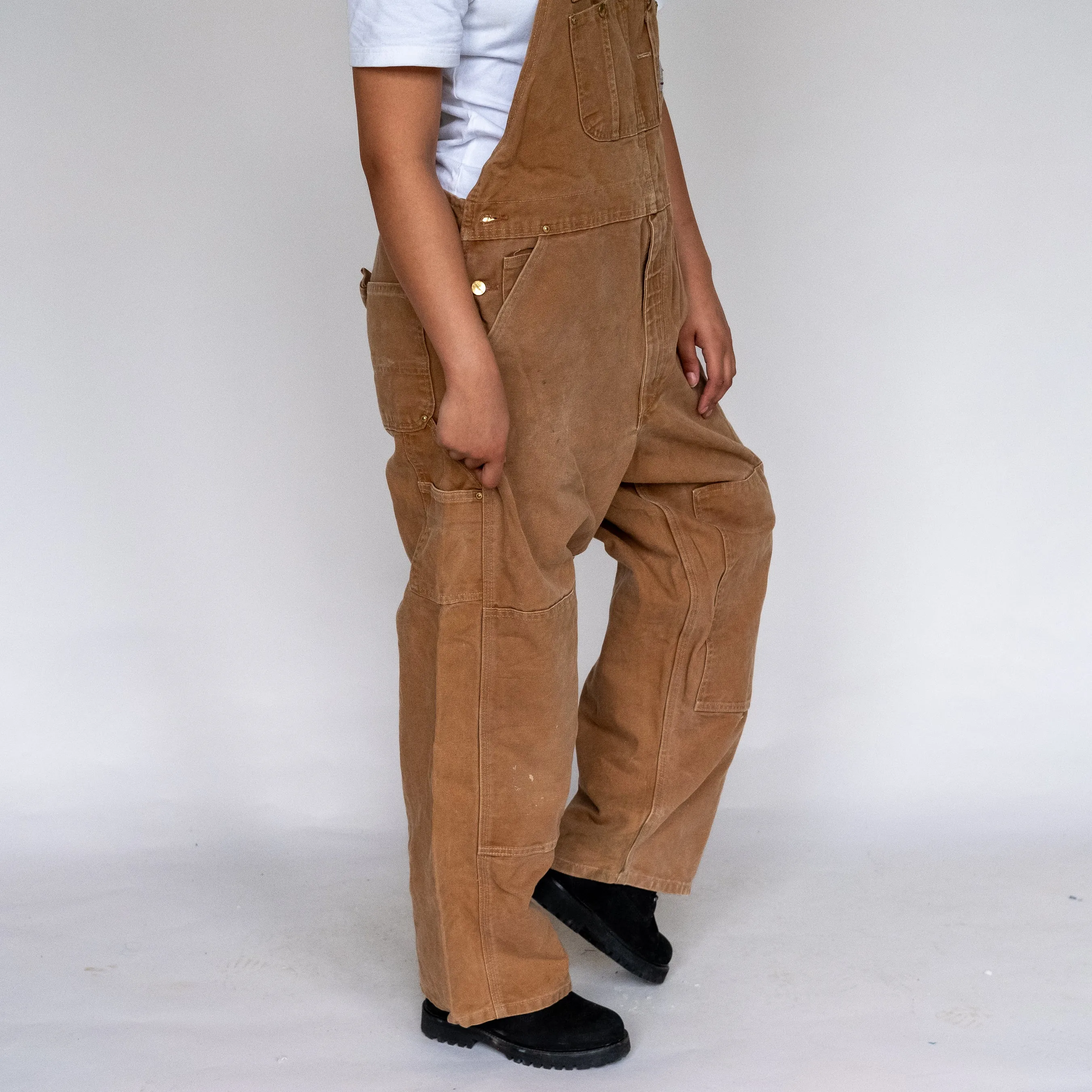 Tan 90s Carhartt Canvas Baggy Dungarees (XL)