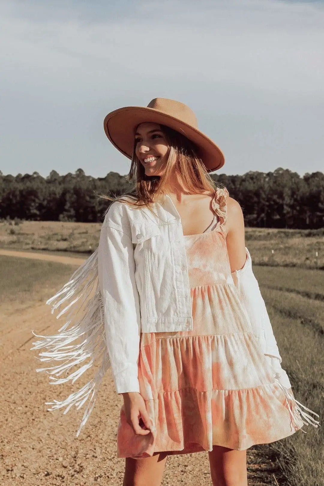 Tie Dye Ruffle Babydoll Dress