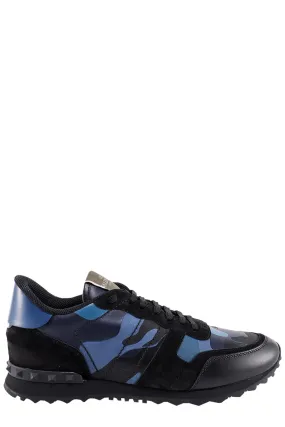 Valentino Garavani Rockrunner Camouflage Lace-Up Sneakers