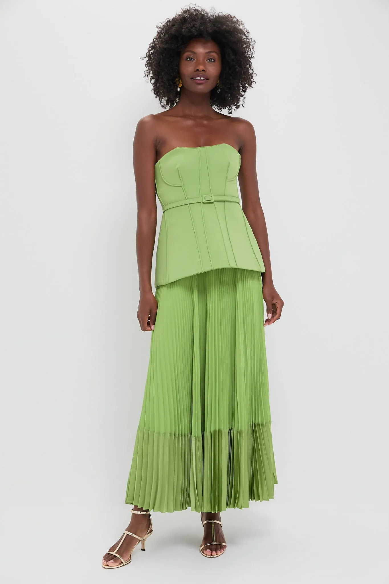 Vine Prisca Bustier Midi Dress