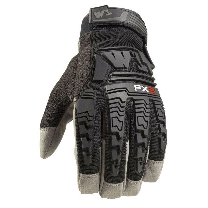 Wells Lamont Men's Fx3 Impact Protection Synthetic Palm Gloves in Black