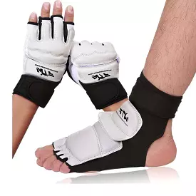 WTF Taekwondo Adult/Child Gloves & Foot, Shin & Forearm, Face Shield Support