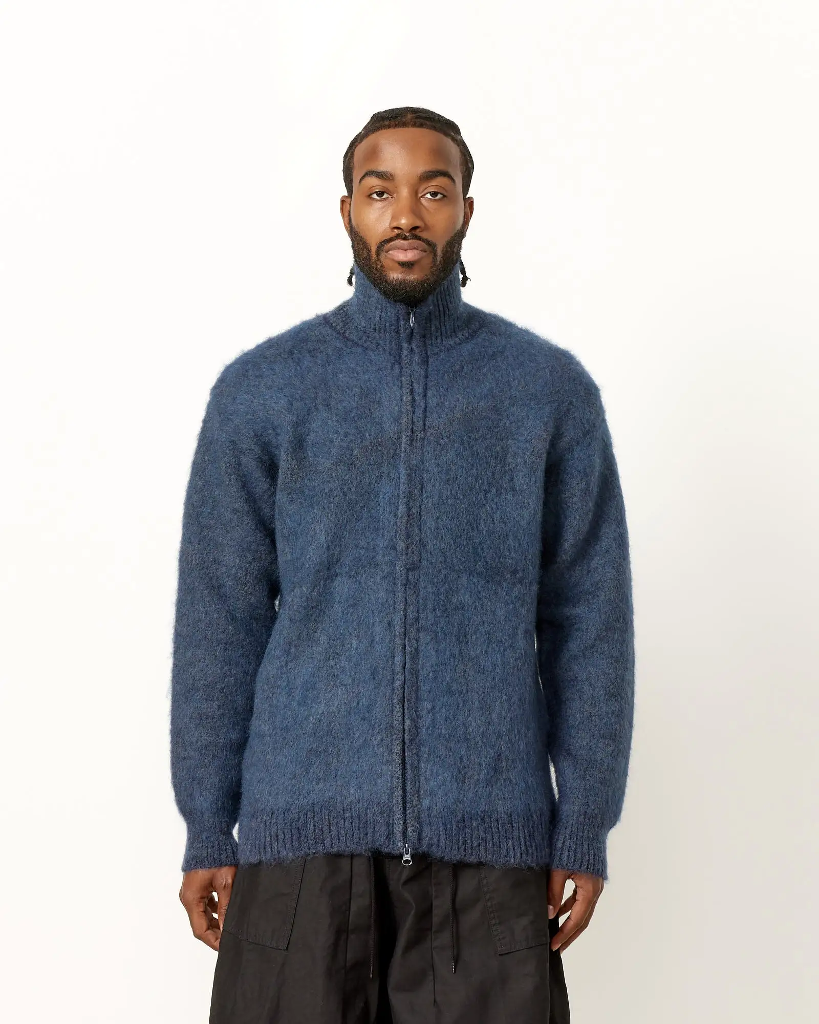 Zipped Mohair Cardigan